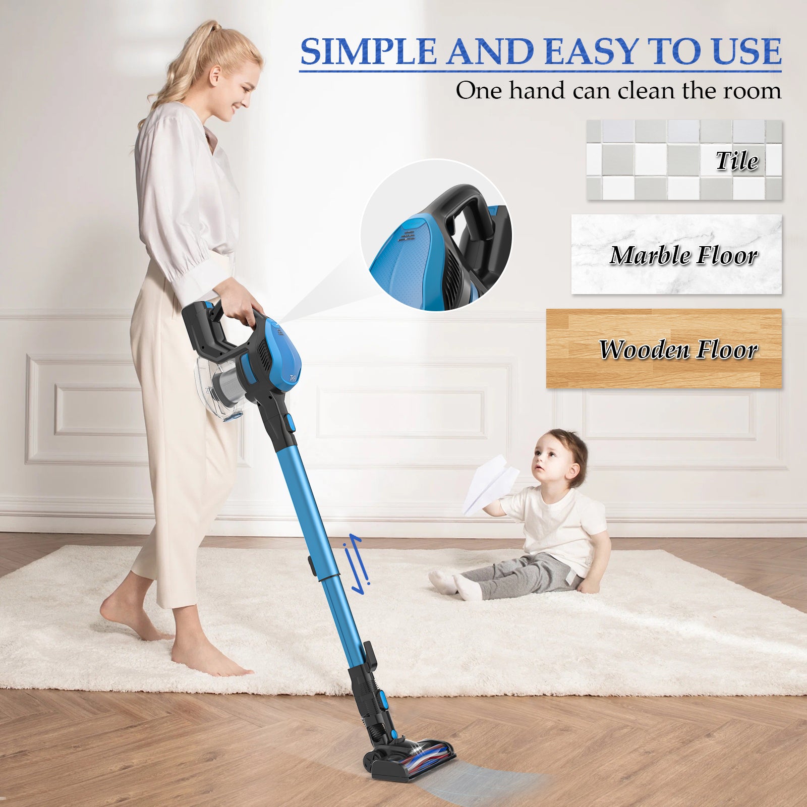 TMA T180/T181 25KPA Stick Cordless Vacuum Cleaner